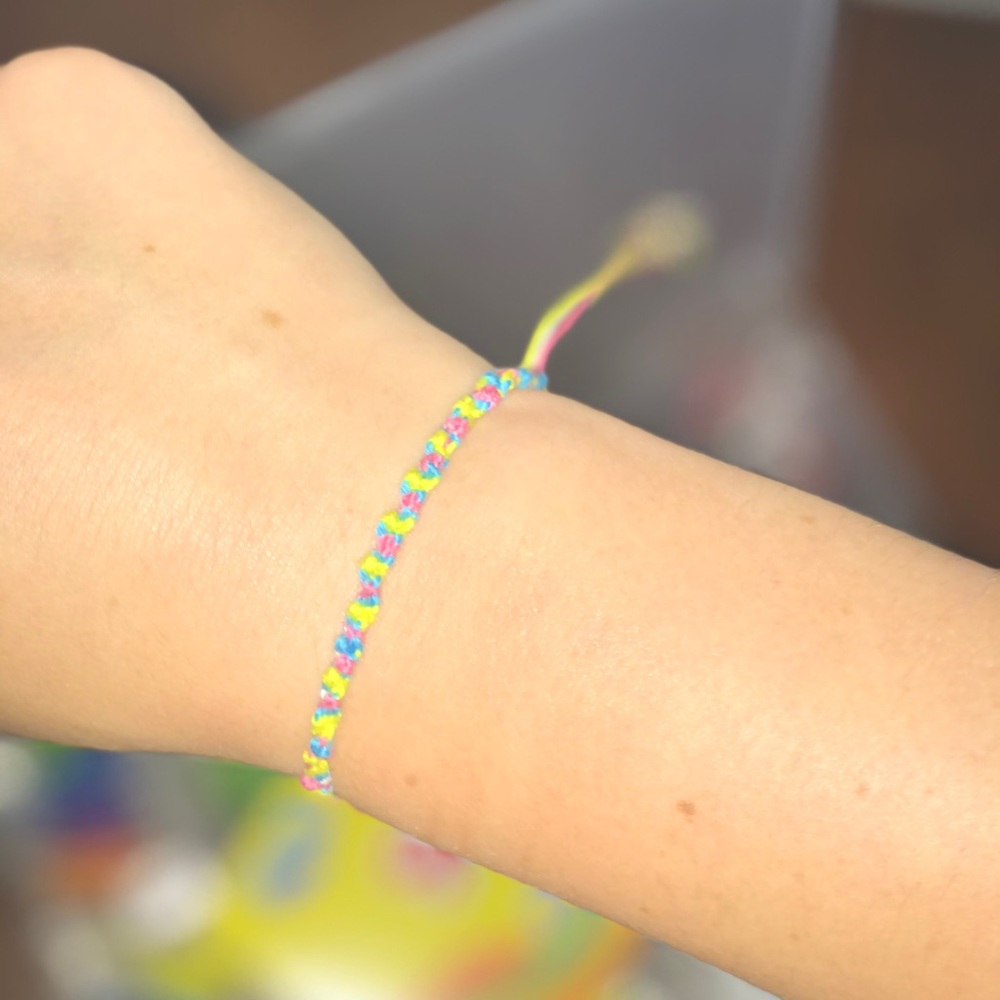colorful handmade adjustable bracelet